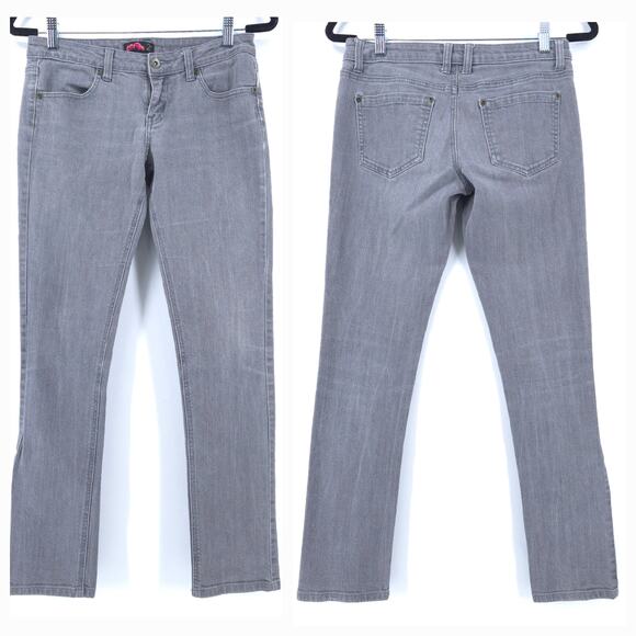 Forever 21 Normcore Slate Gray Denim Cotton Blend Stretchy Skinny Jean 27 x 30 - Picture 1 of 11